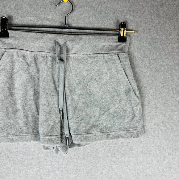 Juicy Couture Womans Sz Small Grey Powder Heather Velour Shorts NWT - Picture 5 of 8